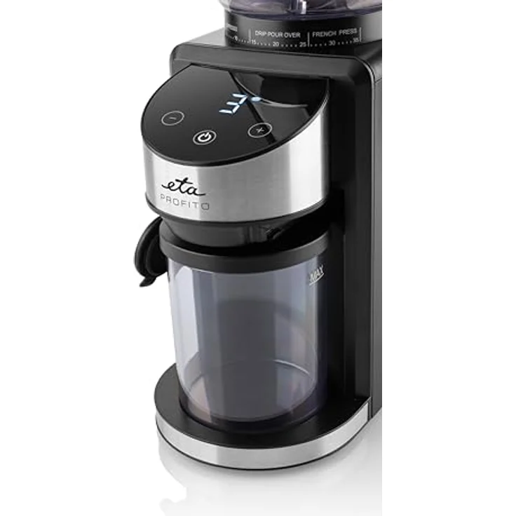 ETA Kaffeemühle Profito I 200 W I Kapazität 250 g I Display I 35 Mahlgrade I Konischen Mahlsteine I 16 Mahlgrade I Timer I Einstelbar Kaffeemenge 1-12 Tassen I einfache Reinigung – Bild 4