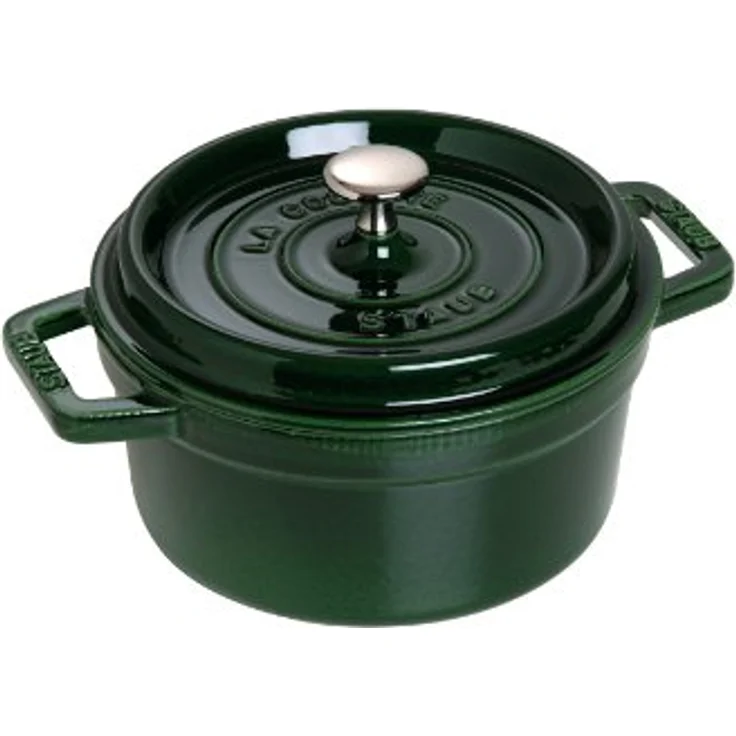 STAUB 1102085 Cocotte, 20 cm rund, Bräter aus Gusseisen, grün - Emailliertes Gusseisen, spülmaschinengeeignet, für alle Herdarten geeignet – Bild 1