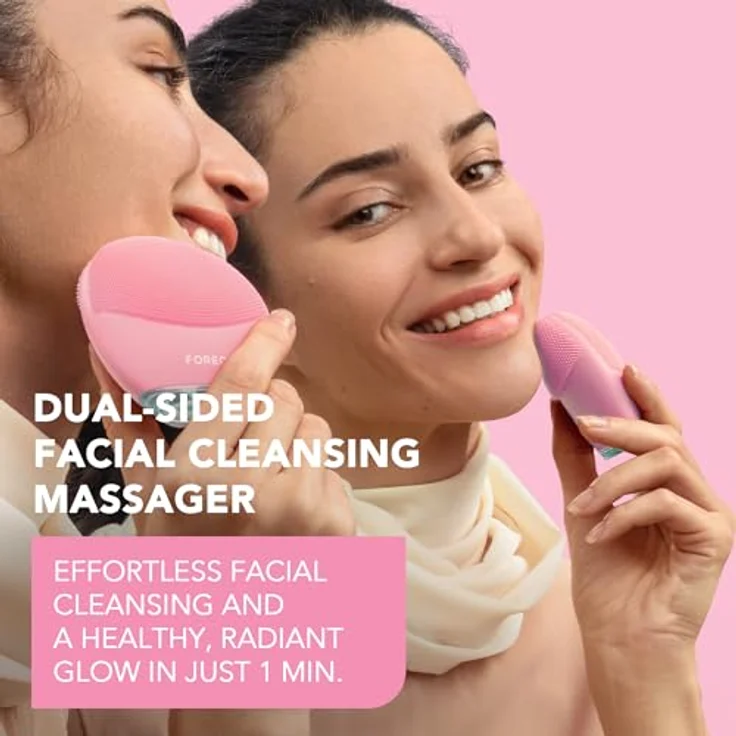 FOREO LUNA™ 4 mini, Gesichtsbürste mit T-Sonic™ Pulsationen, 30-sekündigem Glow-Boost-Modus, Pearl Pink – Bild 2