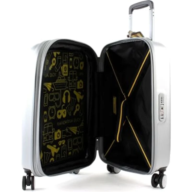 Mandarina Duck LOGODUCK + Trolley Cabin EXP Silver Hartschalen-Koffer, erweiterbar, TSA Zahlenschloss – Bild 4