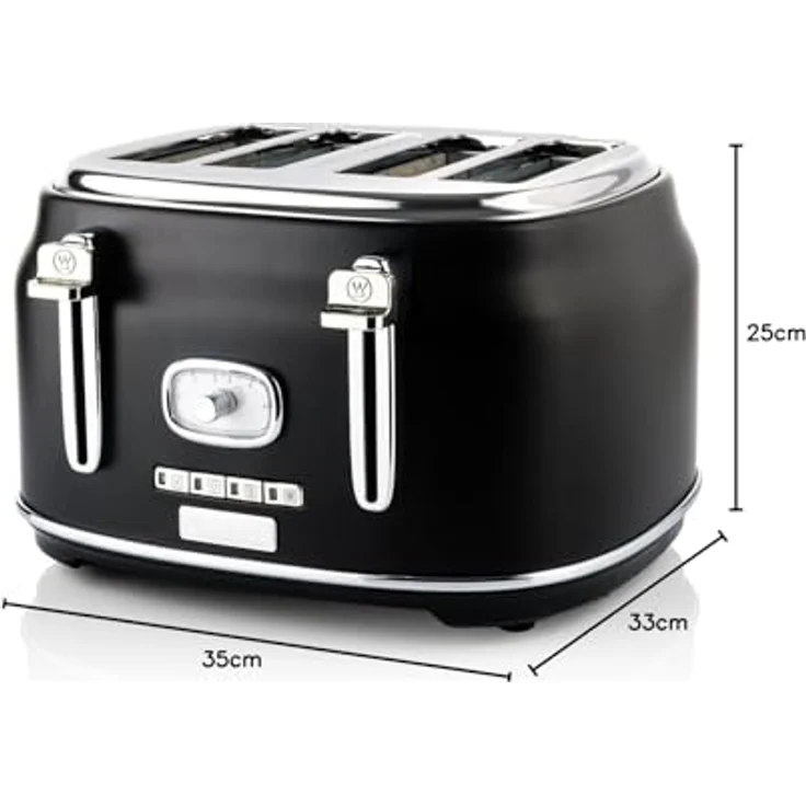 Westinghouse Retroline 4-Schlitz Toaster WKTT809BK Retro schwarz – Bild 9