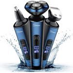 HATTEKER Elektrorasierer RSCW9658, Rotationsrasierer, Bartschneider 3 in 1, Rot - Preisvergleich