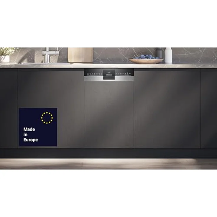 Siemens SR53HS74KE, Geschirrspüler mit 10 Maßgedecken, gebürsteter Stahl, Home Connect, 6 Programme, Energieeffizienzklasse E – Bild 2