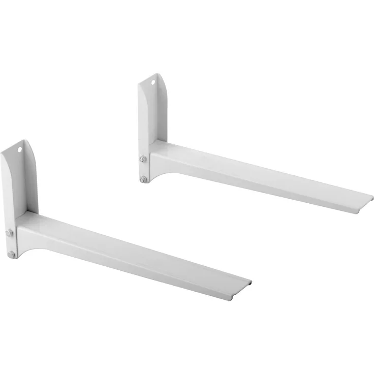 Drall Instruments Universal Wandhalterung Mikrowelle, 2 Stück, für Grill und Backofen, Tragfähigkeit 30 kg, weiß, Modell: H76WK