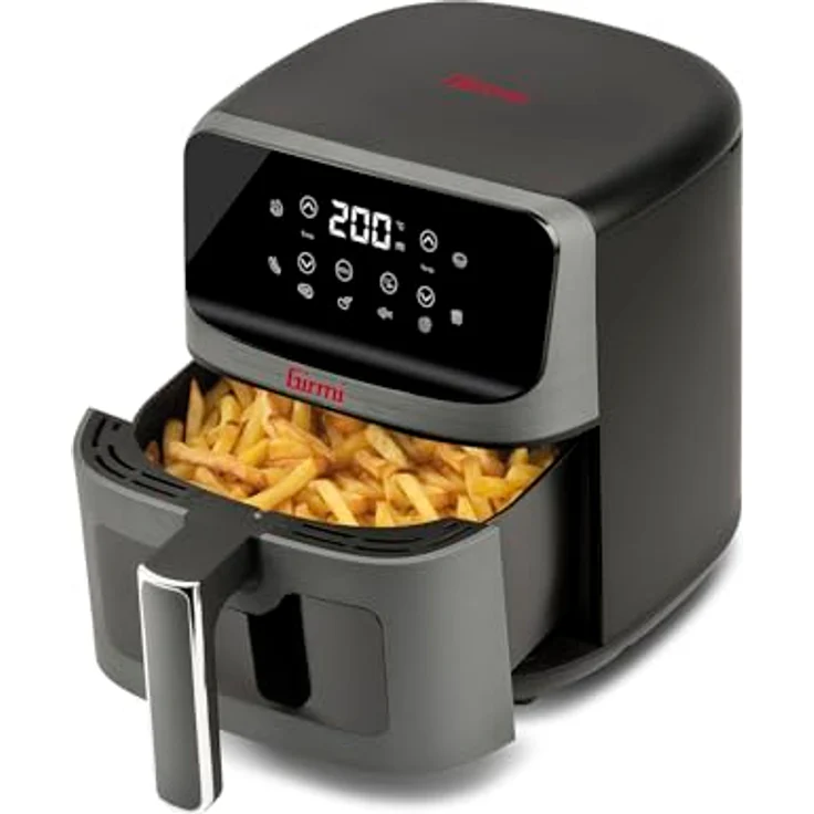 Girmi FG27 "Ecofrit Lite" Heißluftfritteuse, 4,2 Liter, 1400 W, Digitalanzeige, 8 Programme, BPA-PFOA Safe, Rezeptbuch – Bild 3