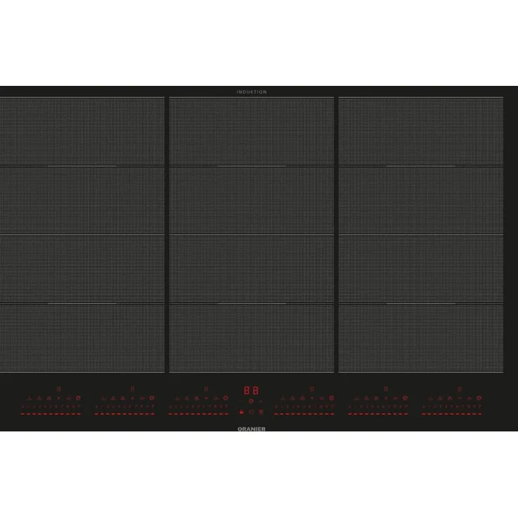 Oranier Flex-Induktions-Kochfeld FLI680, 78 cm, schwarz, 6-fach Booster