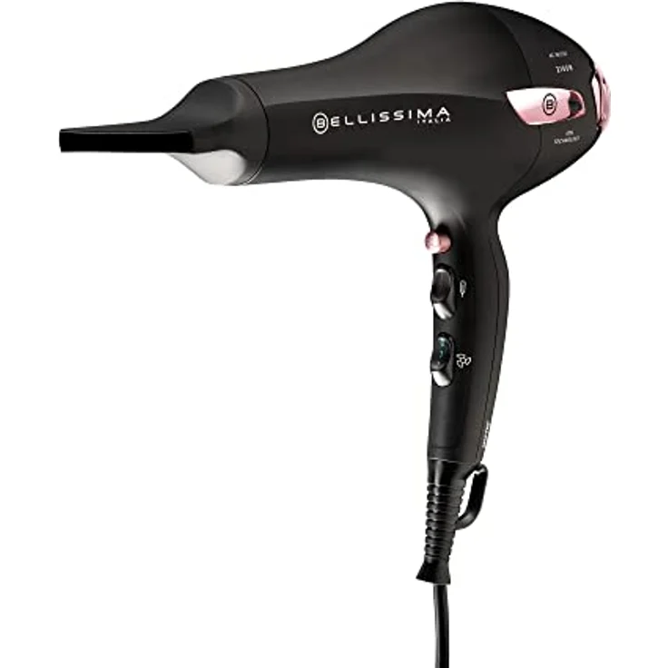 Bellissima P7 3200, Haartrockner, Profi-Motor, 2100 Watt, Ionisator, 2 Geschwindigkeiten, 3 Temperaturen, Lockendiffusor, Kaltluftstrahl, Licht, Reiseetui, Kabelclip – Bild 2