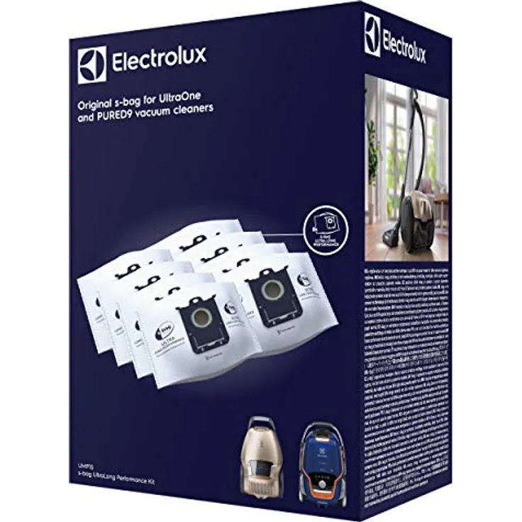 Electrolux s-Bag® Ultra Long Performance UMP1S, XXL-Staubsaugerbeutel (5 Liter) mit Mikrofilter und Motorfilter für optimale Saugkraft