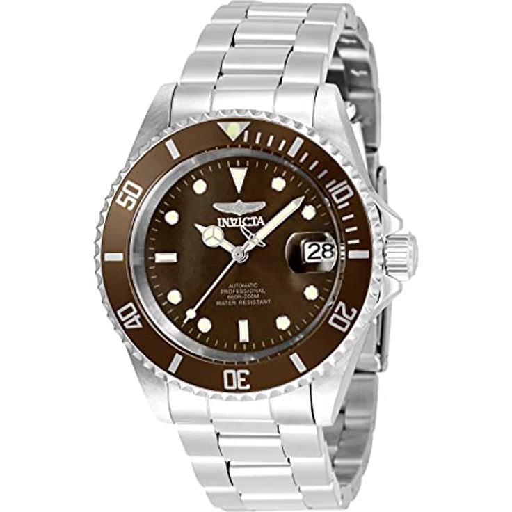 Invicta Pro Diver Automatikuhr für Herren, Edelstahlgehäuse, 40mm, braunes Zifferblatt, 20 bar wasserdicht – Bild 1