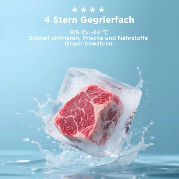 Midea 270L Kühlschrank mit -24°C Gefrierfach, Total No Frost, 180 cm, 41 dB, All-Around Cooling, LED-Beleuchtung – Bild 5