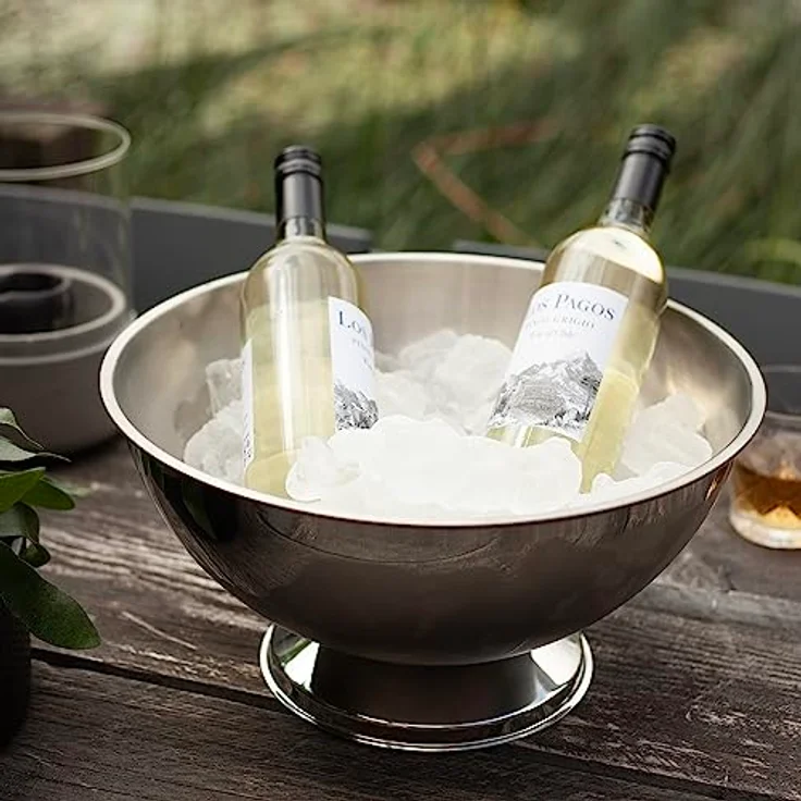 Leopold Vienna Champagnerschale Classic II Edelstahl Ø35x19cm, 304, Silber, 350x350x187mm – Bild 6