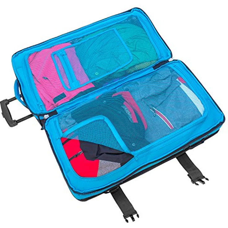BoGi Bag Reisetasche Rollkoffer, 72 cm, 85 L, mit stabilen Skaterrollen, Blau/Schwarz – Bild 5