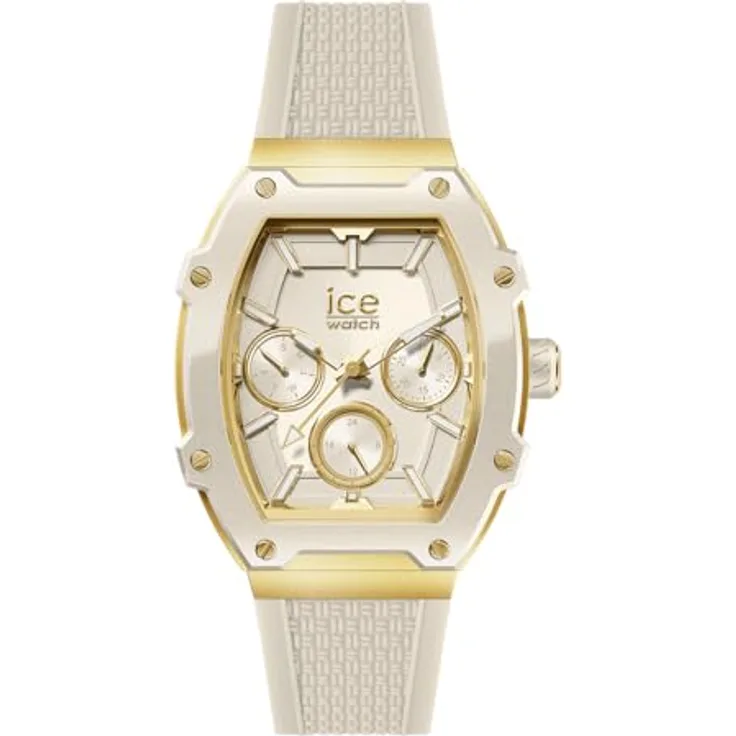 ICE-WATCH Ice Watch Watch 023898, Multidial-Uhr in Mandelhaut Beige mit Kalenderfunktion und 50m Wasserbeständigkeit