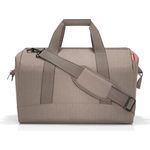 reisenthel allrounder L, Handtasche im Herringbone-Muster, 30 Liter, wasserabweisend, mokka Braun