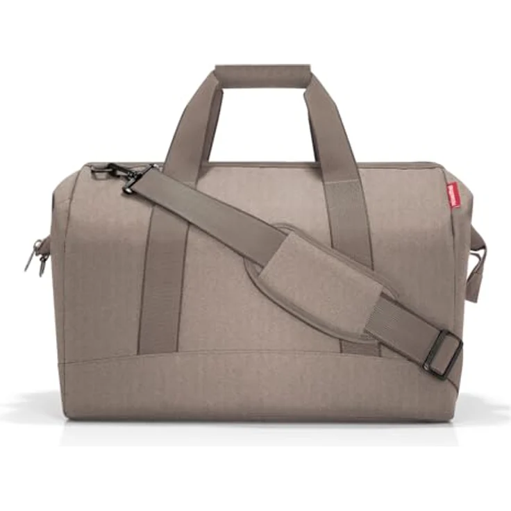reisenthel allrounder L, Handtasche im Herringbone-Muster, 30 Liter, wasserabweisend, mokka Braun – Bild 1