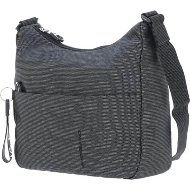 Mandarina Duck MD20 Medium Hobo QMT37 Beuteltasche, leichte und robuste Umhängetasche aus Polyester, grau – Bild 2