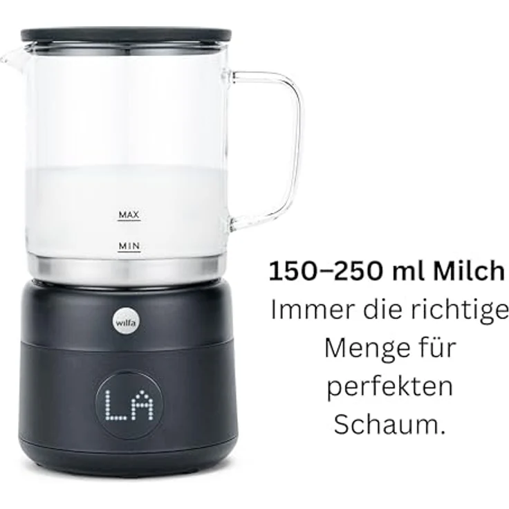 Wilfa SILKY MF1B-250, Milchaufschäumer mit 5 Programmen, 600 W, für heißen und kalten Schaum – Bild 4