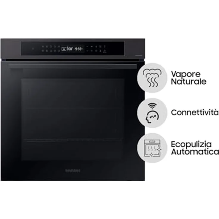 Samsung NV7B4040VBB Einbau-Multifunktionsbackofen, 76 l, 2950 W, A+, Schwarz, SmartThings Unterstützung, Dampfreinigung, 270 °C max. Temperatur – Bild 5