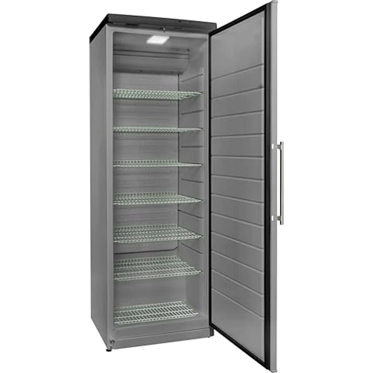 Beko ADN 350S BP Kühlschrank, 350 Liter Nutzinhalt, Stahlgrau, automatische Wasserverdampfung, LED-Innenbeleuchtung, wechselbarer Türanschlag – Bild 2