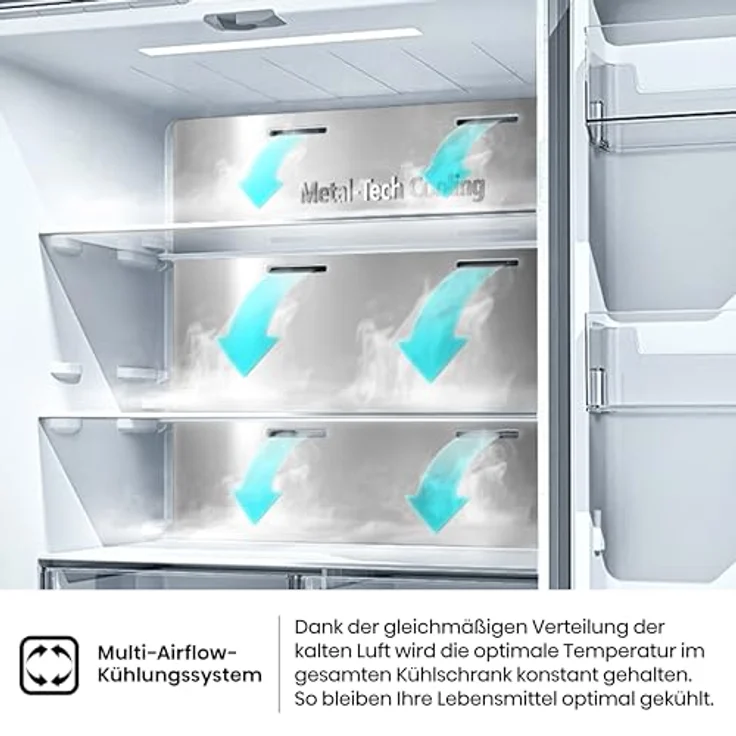 Hisense RQ5P470SAFD, Kühl-/Gefrierkombination mit Flügeltüren, 483 Liter, NoFrost Plus, Schwarz, Triple Zone und Smart Connectivity – Bild 7