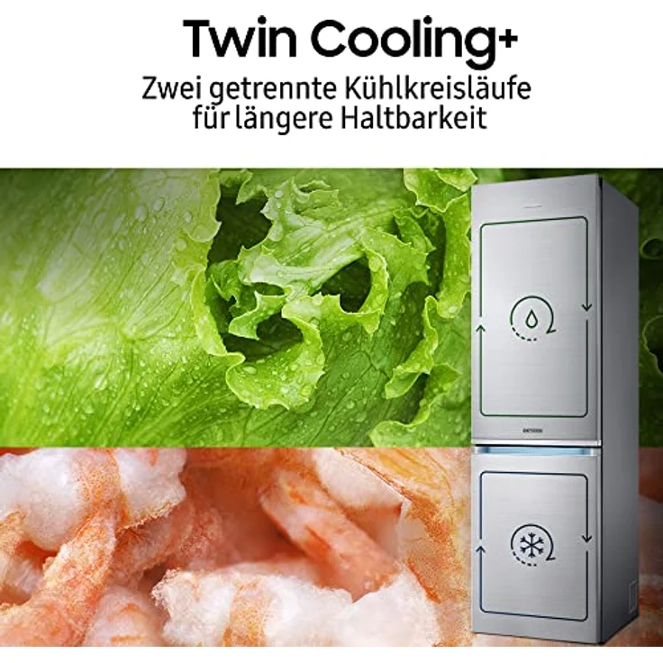 Samsung RB53DG706AB1EF Kühl-Gefrierkombination, 203 cm, 538 l, Extra breit (75 cm), Premium Black Steel, Wifi & AI Energy Mode, Twin Cooling+, Twist Ice Maker – Bild 5