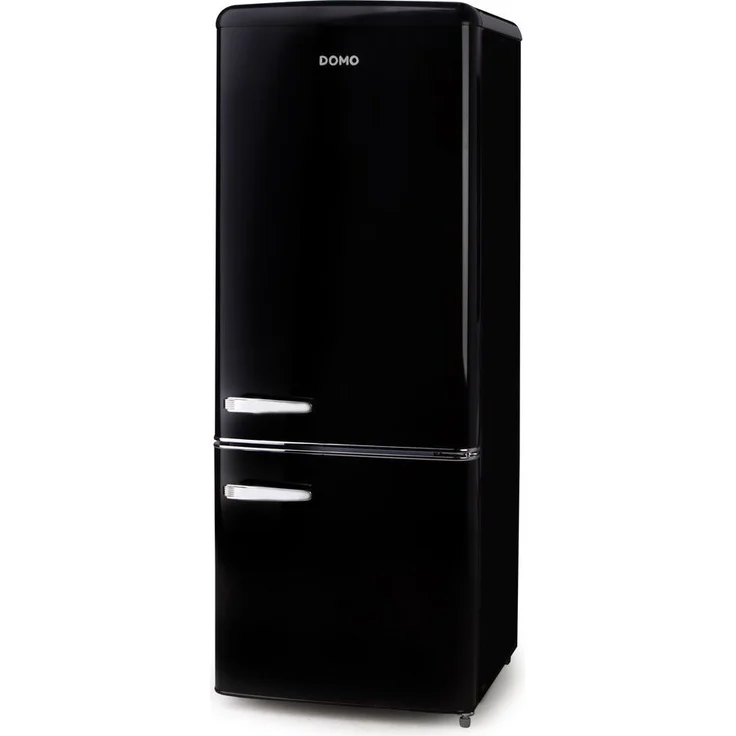 Domo DO91706R, Kühl-Gefrierkombination 191 l, Retro-Design, Energieklasse D, 39 dB, Schwarz