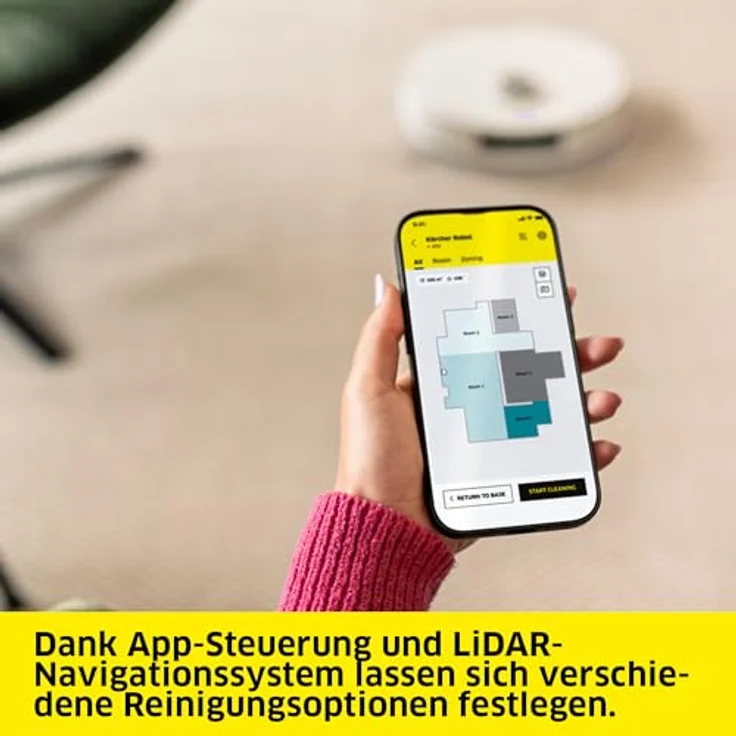 Kärcher Karcher Vakuummopp RVM 4 Comfort Extra, Staubsauger Roboter, Weiss – Bild 9