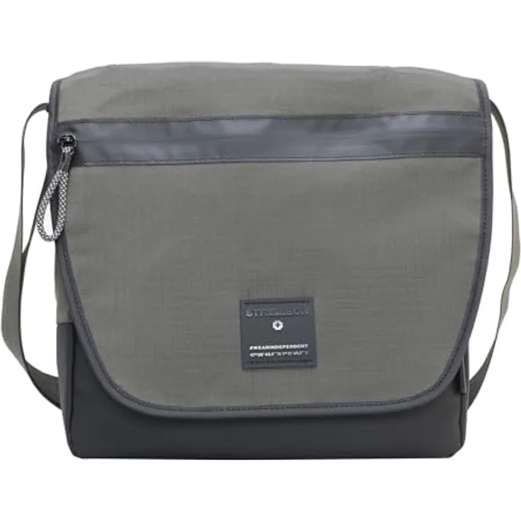 Strellson Herren Schultertasche Northwood RS Dorian, Umhängetasche mit verstärktem Boden, Schwarz