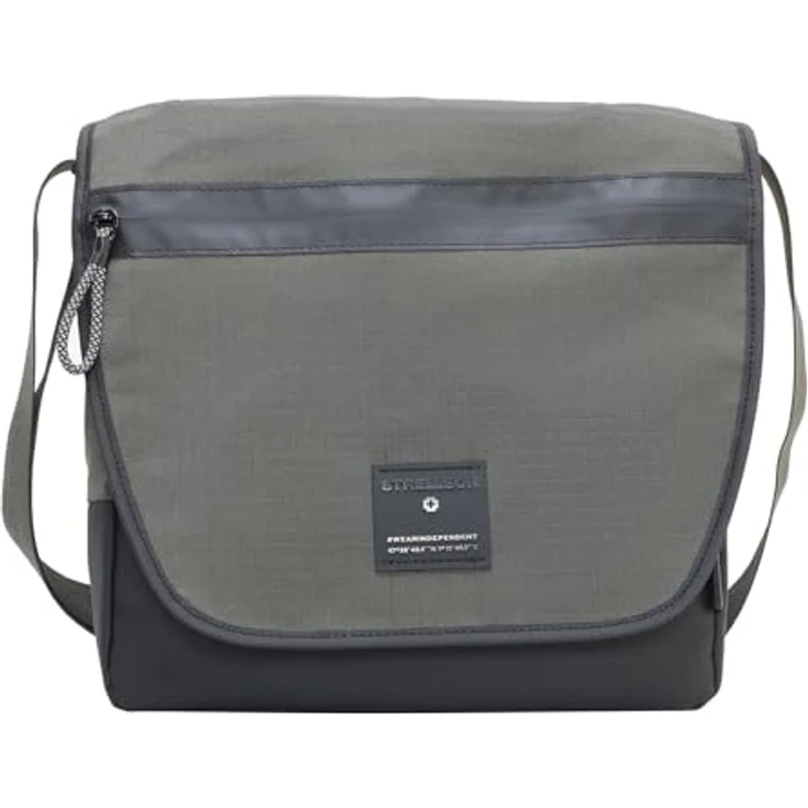 Strellson Herren Schultertasche Northwood RS Dorian, Umhängetasche mit verstärktem Boden, Schwarz – Bild 1
