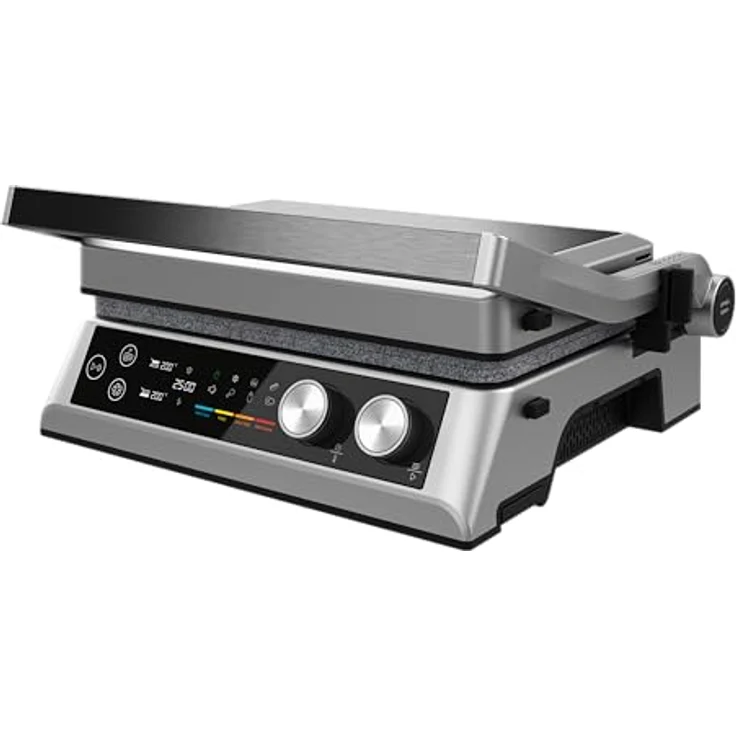 Cecotec Elektrogrill Rockn'Grill Bistro, 2400W, Touch-Steuerung, Rauchfreies Kochen, Temperaturregelung, inklusive Temperatursonde – Bild 2