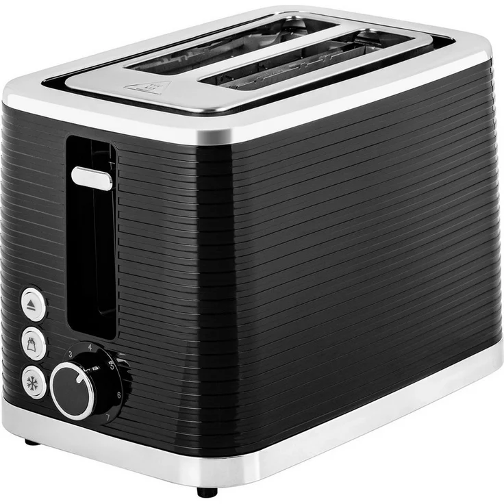 ECG Toaster ST 2750 Stripe, 2 Scheiben, 930 Watt, Auftaufunktion, Kunststoffgehäuse