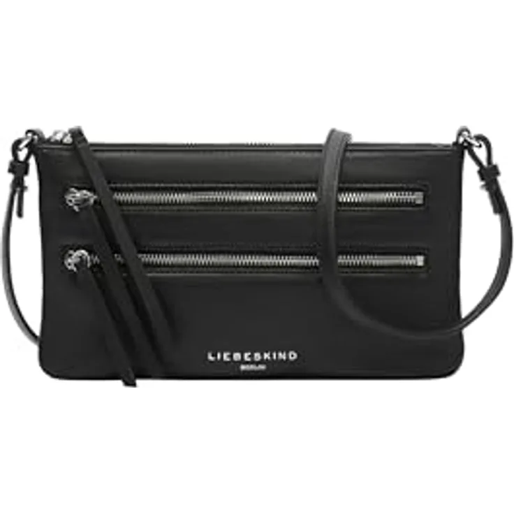 Liebeskind Zena Umhängetasche S, 100% Leder, schwarz, 22 cm x 5 cm x 15 cm