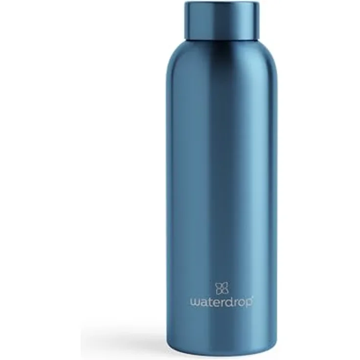 waterdrop® Steel Bottle 600ml isolierte Trinkflasche auslaufsicher | Thermosflasche 24h kalt, 12h heiß | doppelwandige Edelstahl Wasserflasche | bruchsicher | Kohlensäure geeignet