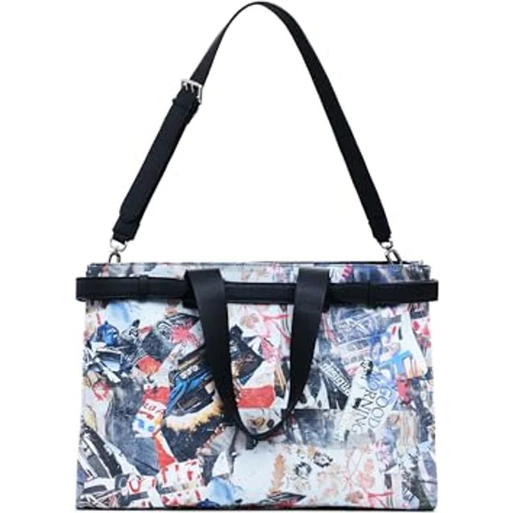 Desigual Mickey Collage Hobart Shopper Tasche, 42 cm, mehrfarbig, 100% Baumwolle, Tutti Fruti – Bild 2