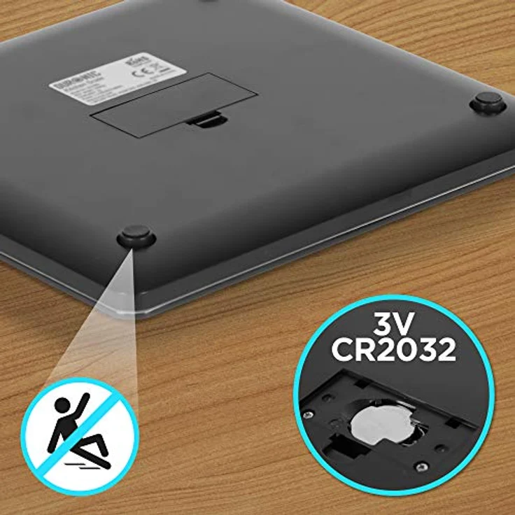 Duronic KS1080 Küchenwaage, 5 kg digitale Feinwaage mit 1 g Genauigkeit, silber, mit Tara-Funktion und LCD Display – Bild 7