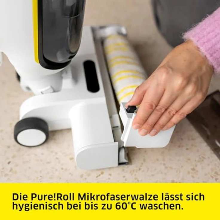 Kärcher FCV 4 Dry Extra, selbstreinigender Saugwischer mit 3-in-1-Funktion, Kantenreinigung, 45 Min Akkulaufzeit, Hygienic!Spin Technologie – Bild 8