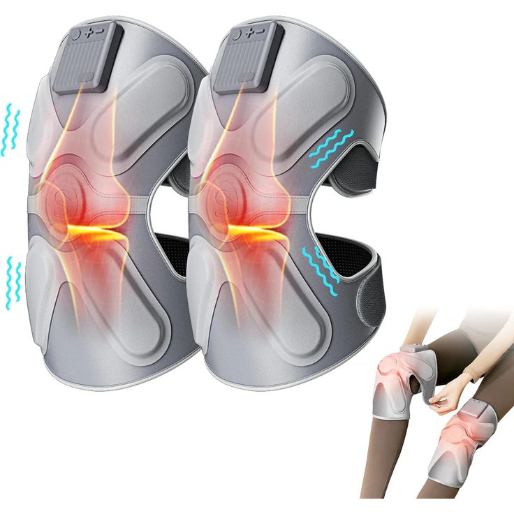 SKG W3 Pro Knie-Massager, tragbar mit Thermotherapie-Funktion, schwarz