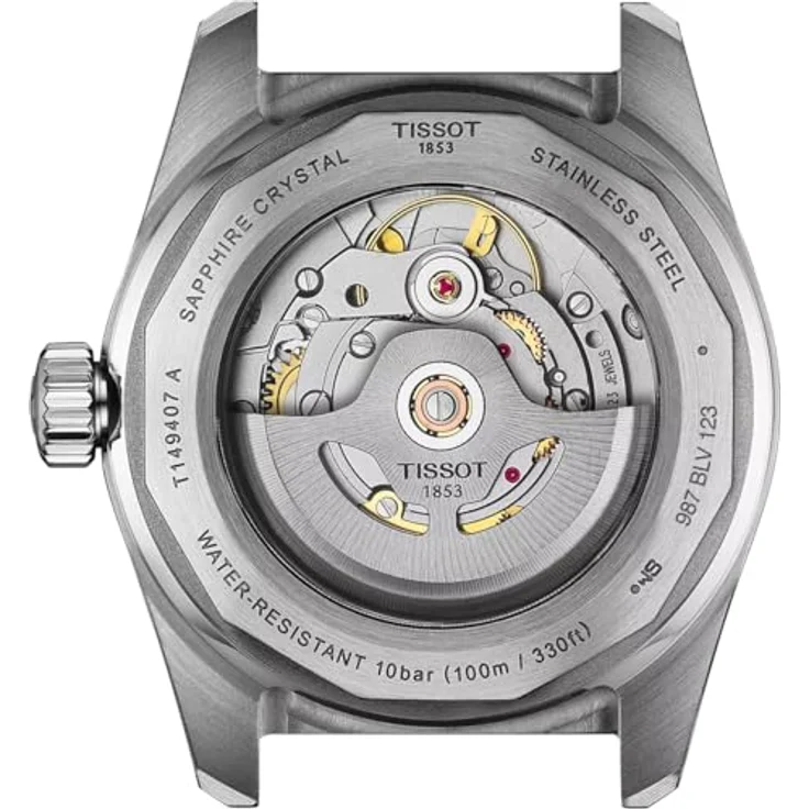 Tissot PR516 Powermatic 80, Automatik Herrenuhr / Unisex, Edelstahlgehäuse in Bicolor mit schwarzem Mineralglas-Lünettenring, weißem Zifferblatt, 80 Stunden Gangreserve, Wasserdicht bis 100 m – Bild 3