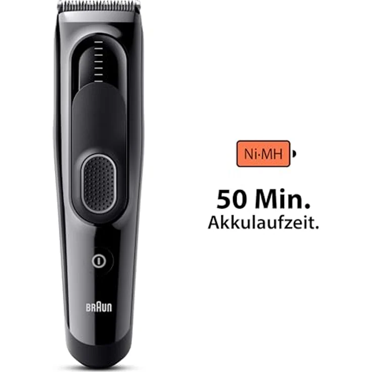 Braun HC5310 Haarschneider Series 5, 9 Schnittlängen, Akku, 50 Min Laufzeit, abwaschbar, Memory-Funktion, schwarz – Bild 6