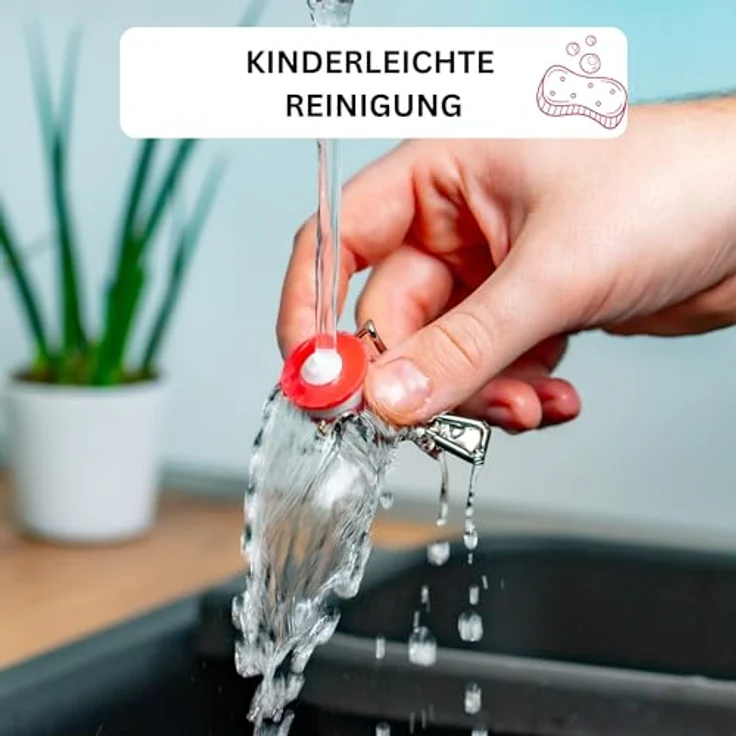Westmark 3 Flaschen-Hebelverschlüsse, Mit Silikondichtung, Stahl, Rot-Weiß-Schwarz, 44402280 – Bild 8
