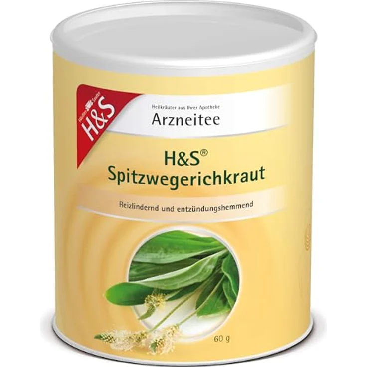 H&S Spitzwegerichkraut lose 60 g Tee, pflanzliches Arzneimittel für Atemwegserkrankungen und Mund- und Rachenmittel – Bild 1