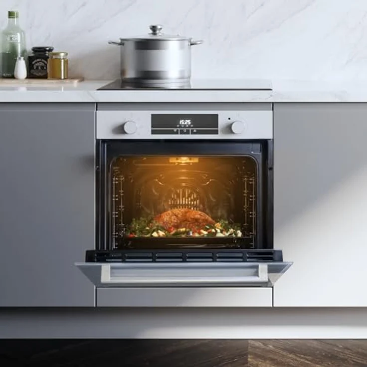 Cecotec Bolero Hexa M226000 Glass White A, 60 cm, 2800 W, 72 l, 7 Funktionen, Grillmodus, Steam Assist, Energieklasse A – Bild 4