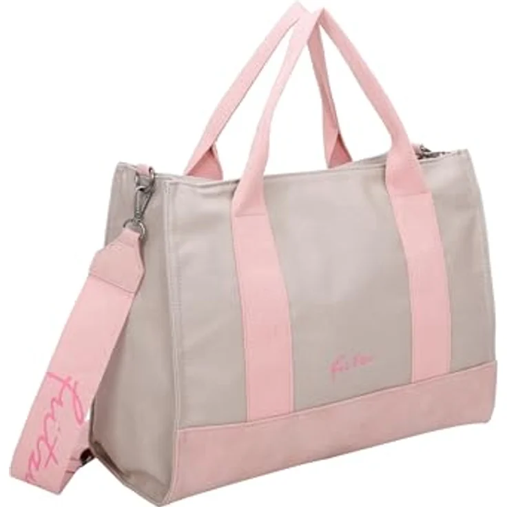 Fritzi aus Preußen, Handtasche, große Canvas Tasche 40 cm, abnehmbarer Schulterriemen, Beige – Bild 4