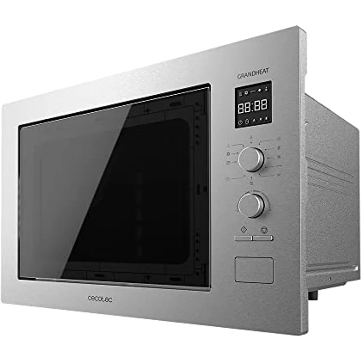 Cecotec GrandHeat 2550 Mikrowelle mit Grill, 1320 W, 25 L Garraum, Einbaugerät, 8 Funktionen, Timer, Edelstahlbeschichtung, inkl. Drehteller, silber – Bild 2