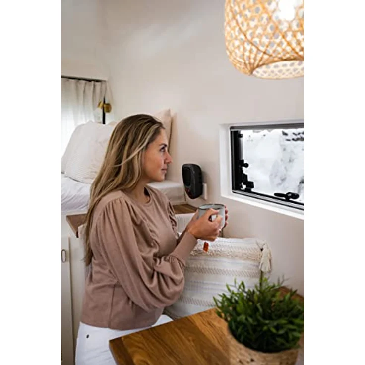 BALDERIA Plugin-Heater | Starker Heizlüfter 500W | Steckdosenheizung mit Fernbedienung, Timer & Thermostat | 2 Gebläsestufen | Für Räume bis 20 qm | Ideal für Büro, Wohnzimmer, Bad oder Gartenhaus – Bild 2