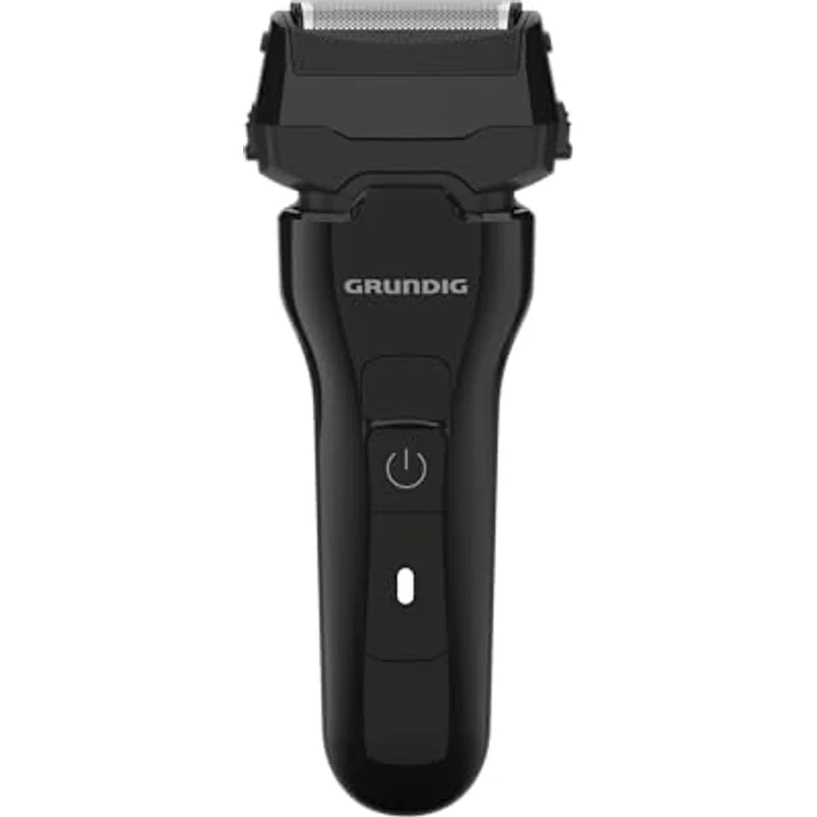 GRUNDIG MS 6330 Herrenrasierer, 60 Min Betriebszeit, Ausklappbarer Langhaarschneider, 3-fach Schneidsystem, Gehäuse aus 74% recyceltem Kunststoff, Weltweite Nutzung, Schwarz – Bild 2