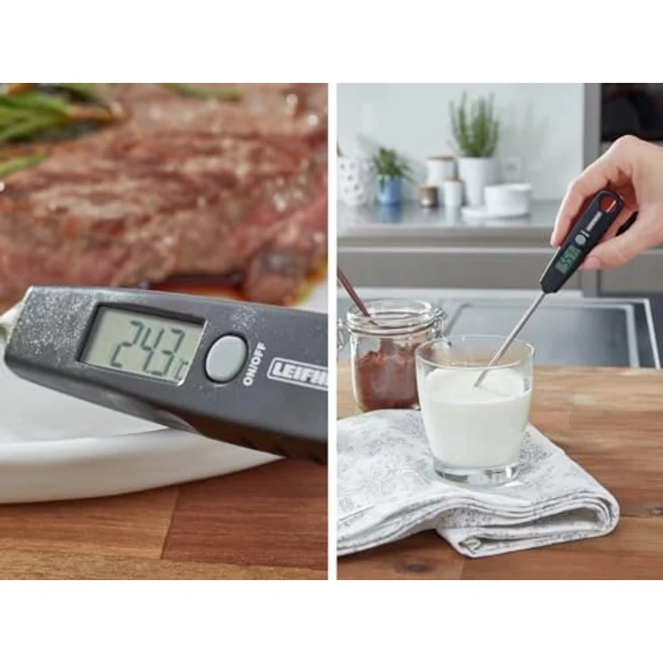 Leifheit digitales Küchenthermometer, von -45°C bis +200°C, Grillthermometer, Temperaturmessgerät für Fleisch, Flüssigkeiten oder Babynahrung, Bratenthermometer für die ideale Kerntemperatur – Bild 3