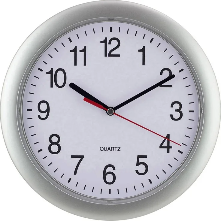 EUROTIME Wanduhr Quarz-Wanduhr mit großem, gut ablesbarem Zifferblatt