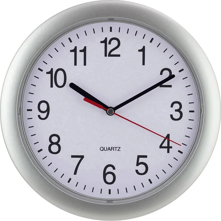 EUROTIME Wanduhr Quarz-Wanduhr mit großem, gut ablesbarem Zifferblatt