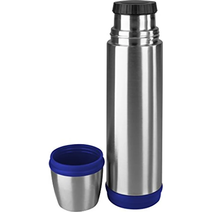 Emsa 502472 Isolierflasche, Mobil genießen, 500 ml, Schraubverschluss, Edelstahl-Blau, Captain – Bild 3